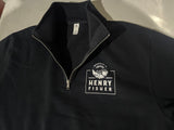 Navy Half Zip Jumper with white Print